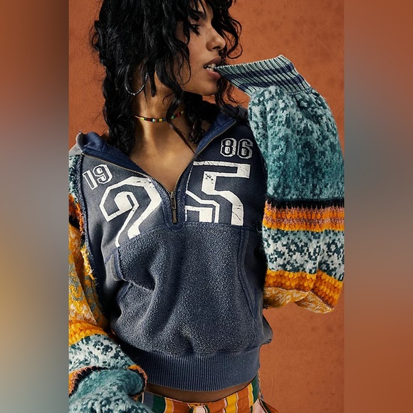 Free People Tops - Free People Mix Tape Hoodie XS